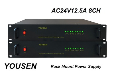 AC24V12.5A8CH机架式电源-GA系列