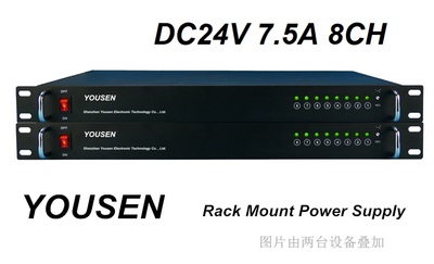 DC24V7.5A8CH机架式电源—GA系列